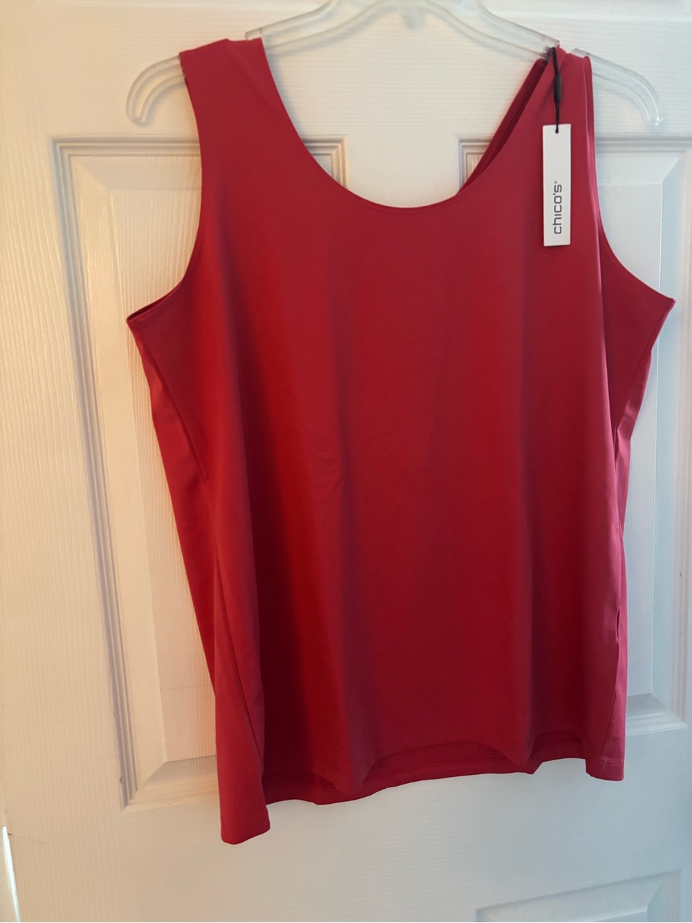 New Chico’s Hot Honeysuckle  Microfiber Tank Size  4 (20/22-XXL)